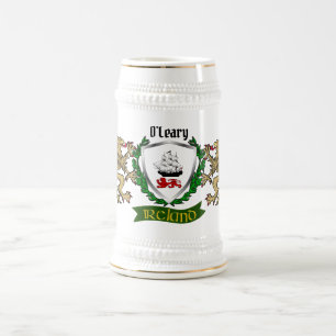 O'Leary/Leary Irish Shield Beer Stein Bierglas