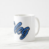Oleg Vorname Name blue Tasse Kaffeetasse (VorderseiteRechts)