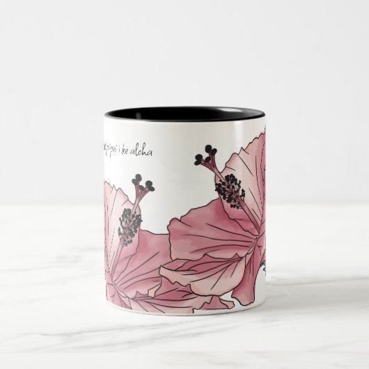 Olelo Hawai’i Share & Inspirier Aloha Zweifarbige Tasse (Mittel)