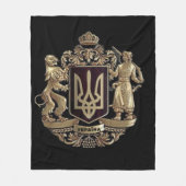 Olena Zelenska Ukraine Wappen Fleecedecke (Vorderseite)