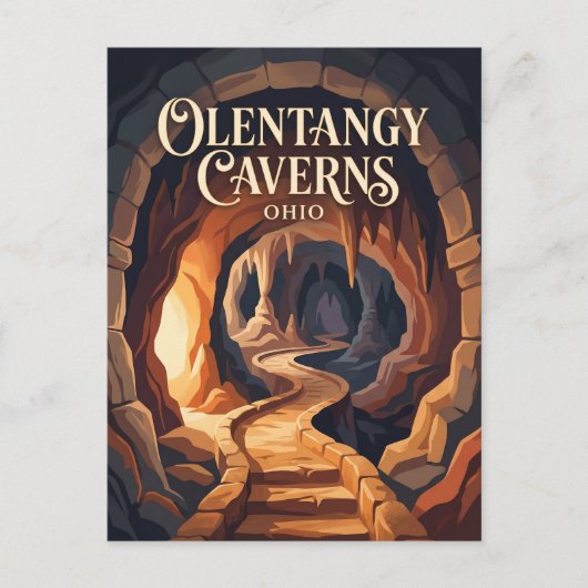 Olentangy Caverns Ohio Postkarte (Vorderseite)