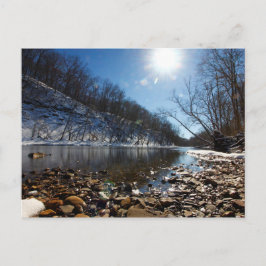 Olentangy River im Winter, Highbanks MetroPark, OH Postkarte