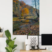 Olentangy River in Herbst, Highbanks Metro park, O Poster (Heimbüro)