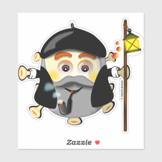 Olentzero vasco Eguberri on by Simonsitos Aufkleber (Blatt)