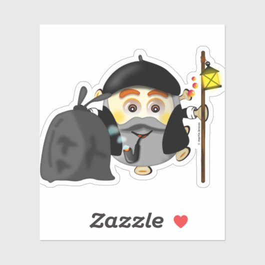 Olentzero vasco Eguberri on by Simonsitos Aufkleber (Blatt)