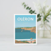Oleron France Famous Travel Place Illustration Postkarte (Stehend Vorderseite)