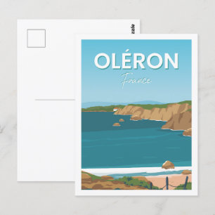 Oleron Frankreich Berühmter Reiseort Illustration Postkarte