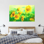 Ölfarbe auf der Leinwand Sonnenblumen in Sonnenlic (Insitu (Schlafzimmer))