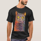 Ölfarbe Filterkatze T-Shirt (Vorderseite)