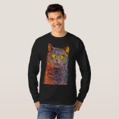 Ölfarbe Filterkatze T-Shirt (Vorne ganz)