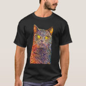 Ölfarbe Filterkatze T-Shirt (Vorderseite)