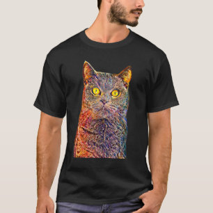 Ölfarbe Filterkatze T-Shirt