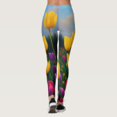 Ölfarbe Gelber Tulip, Leggings (Rückseite)