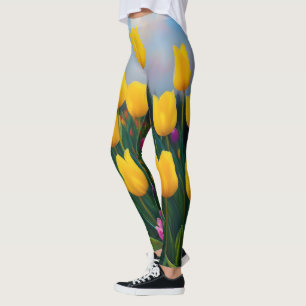 Ölfarbe Gelber Tulip, Leggings