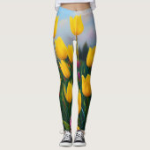Ölfarbe Gelber Tulip, Leggings (Vorderseite)