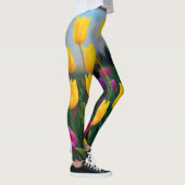 Ölfarbe Gelber Tulip, Leggings (Rechts)