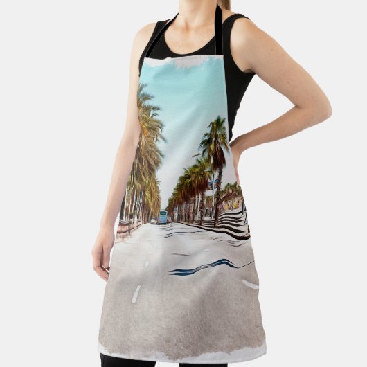 Ölfarbe. Nachahmung. Illustration. Große Straße Schürze (InSitu)