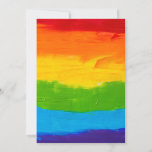 Ölfarben-Regenbogen-LGBT-Einladung – Starker Stolz Einladung