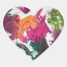 Ölfarbenpalette für Mulberry-Heart-Aufkleber