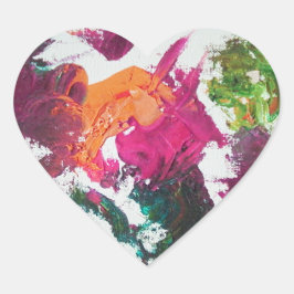 Ölfarbenpalette für Mulberry-Heart-Aufkleber Herz-Aufkleber