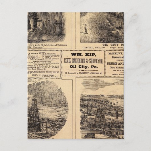 Ölfarmen Postkarte (Vorderseite)