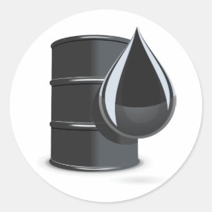 Ölfass Runder Aufkleber
