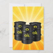 Ölfässer Einladung (Vorderseite)