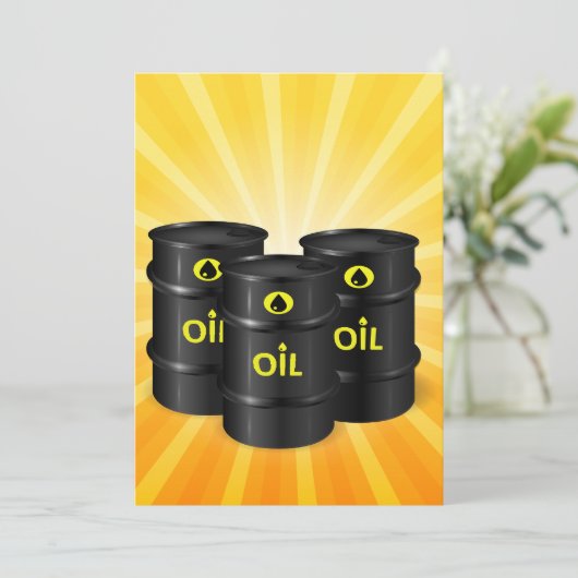 Ölfässer Einladung (Stehend Vorderseite)