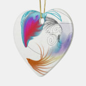 Ölfedern Keramik Ornament (Links)