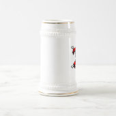 Ölfeld-Abfall, Schädel u. Kreuz-Knochen Bierglas (Mittel)