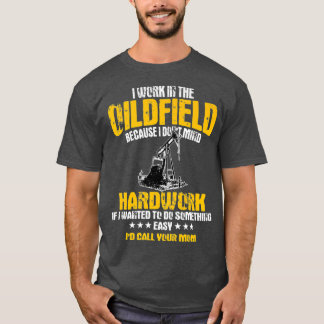 Ölfeld-Arbeiter geben Öl-Rig-Hals-Design T-Shirt