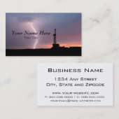 Ölfeld-Blitz-lila Sonnenaufgang Visitenkarte (Vorne/Hinten)