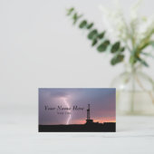 Ölfeld-Blitz-lila Sonnenaufgang Visitenkarte (Stehend Vorderseite)