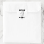Ölfeld-Hand, Ölfeld-Aufkleber Runder Aufkleber (Tasche)