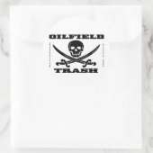 Ölfeld-Harthutensticker, -schädel und -kreuze Runder Aufkleber (Tasche)