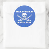 Ölfeld-Hartlothenaufkleber, Ölfeld-Geschenk, Öl, G Runder Aufkleber (Tasche)