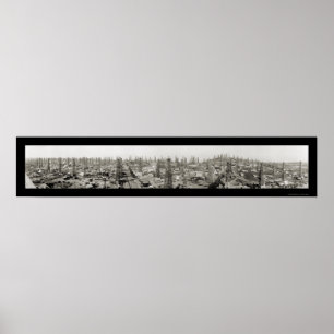 Ölfeld-Long Beach Foto 1923 Poster