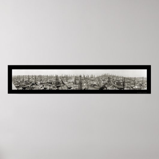 Ölfeld Long Beach Foto 1923 Poster (Vorne)