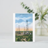 Ölfeld Oklahoma Postkarte (Stehend Vorderseite)