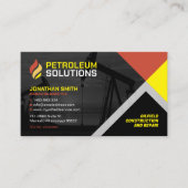 Ölfeld, Öl und Gas, Ölbohrinsel, Bau Visitenkarte (Vorderseite)