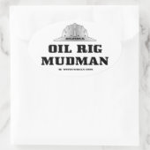 Ölfeld,Ölbohrturm,Bohrgestänge,Ölpflaster,Gas Ovaler Aufkleber (Tasche)