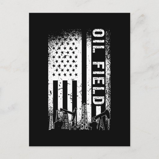 Ölfeld-Ölfeldrand-Erdgas Feiertagspostkarte (Vorderseite)