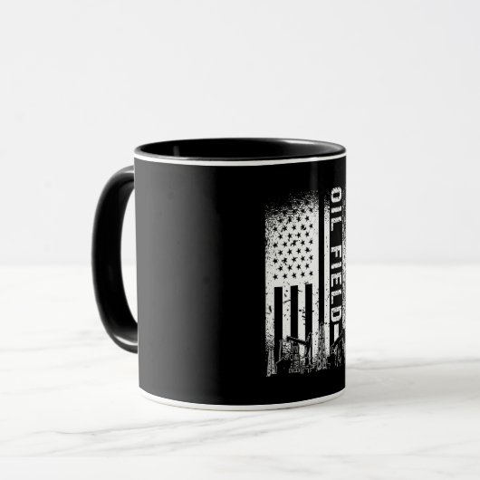 Ölfeld-Ölfeldrand-Erdgas Tasse (Vorderseite Links)