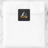 Ölfeld-Ölfeldrand Quadratischer Aufkleber (Tasche)