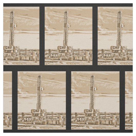 Ölfeld-Ölplattform Stoff (Muster)