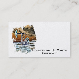 Ölfeld-Pumpanlage-buntes Spritzen Visitenkarte