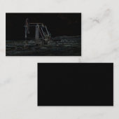 Ölfeld-Pumpanlage in der schwarzen Visitenkarte (Vorne/Hinten)