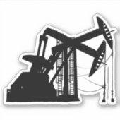 Ölfeld-Pumpeinheiten der Black Silhouette Cutout Aufkleber (Vorderseite)