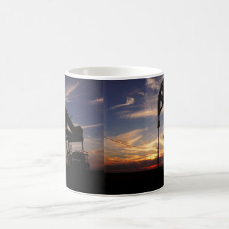 ÖLFELD-SONNENUNTERGANG KAFFEETASSE