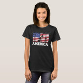Ölfeld-US-Flagge Bohren Fracker Öl-Ame T-Shirt (Vorne ganz)